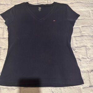 Tommy Hilfiger Navy Fitted Cap Sleeve Tee